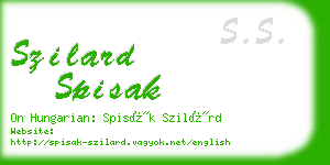 szilard spisak business card